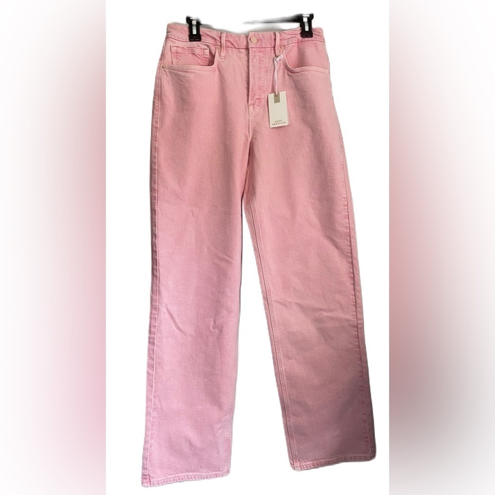NWT Good American ‘90’s Rose Quartz Relaxed Jeans Sz: 6/28 inseam: 32”